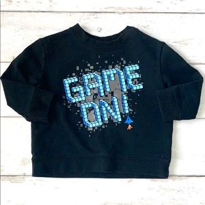 Boys 12m Crewneck Gamer Sweatshirt Crew Neck Gaming Black Pullover Sweater